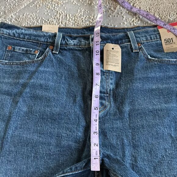 Levi’s 501 high rise shorts raw hem size 16 w new - Picture 8 of 8